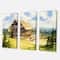 Designart - Peaceful Landscape With Old Cottage At Summer - Traditional Canvas Wall Art Print